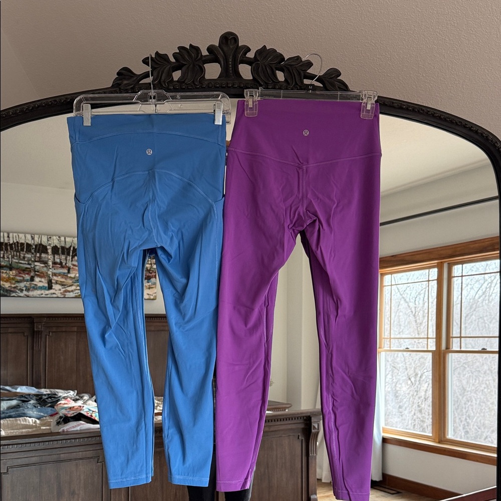 lululemon athletica Girls' Blue & Purple Performance Leggings